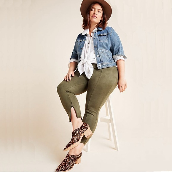 Anthropologie Faux Suede Leggings - Picture 2 of 11